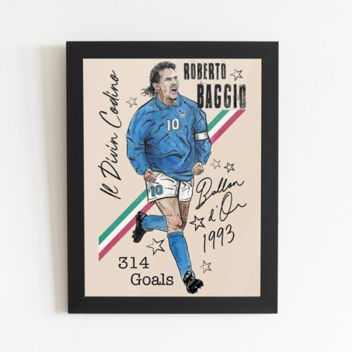 Roberto Baggio Tablo Poster